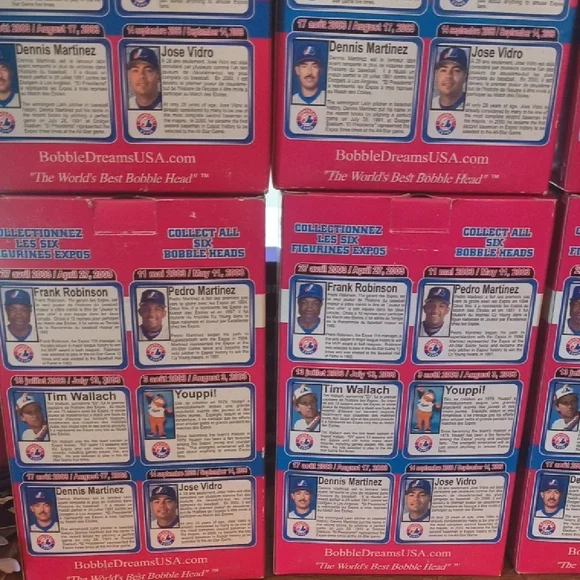 6 Vintage Limited Edition Montreal Expos Bobbleheads Numbered Stadium Give-A-Way - Picture 10 of 12